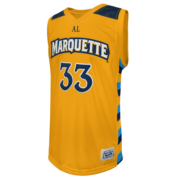 Original Retro Brand NCAA Marquette Golden Eagles #33 Jimmy Butler Tackle Twill Jersey, Gold