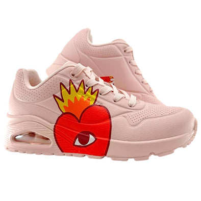 Skechers Women's Uno Sneaker - Flaming Heart