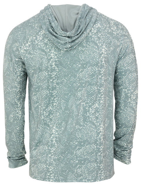 Zubaz NFL Men's Light Weight All Over Post Gray Tonal Hoodie, With Primary Logo, Dallas Cowboys