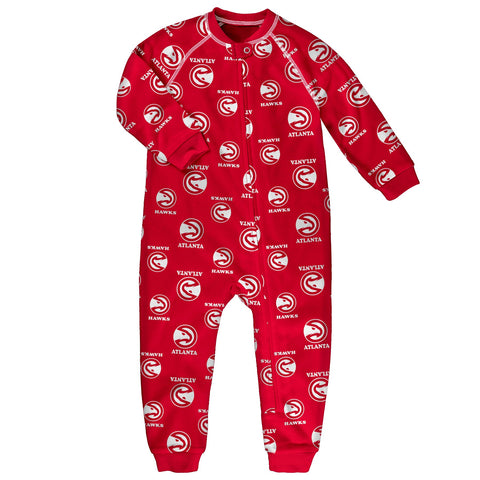 Outerstuff NBA Toddler Atlanta Hawks Raglan Zip Up Coverall