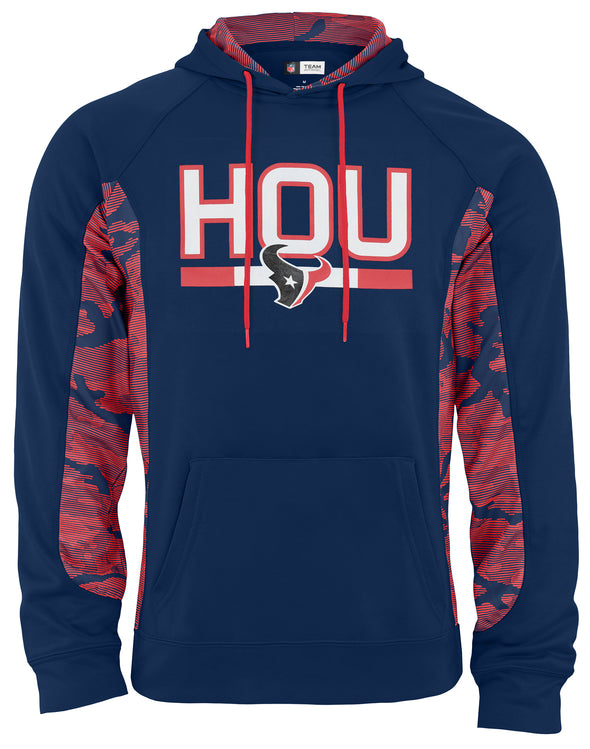 Zubaz NFL Men's Houston Texans Elevated Hoodie With Camo Lines