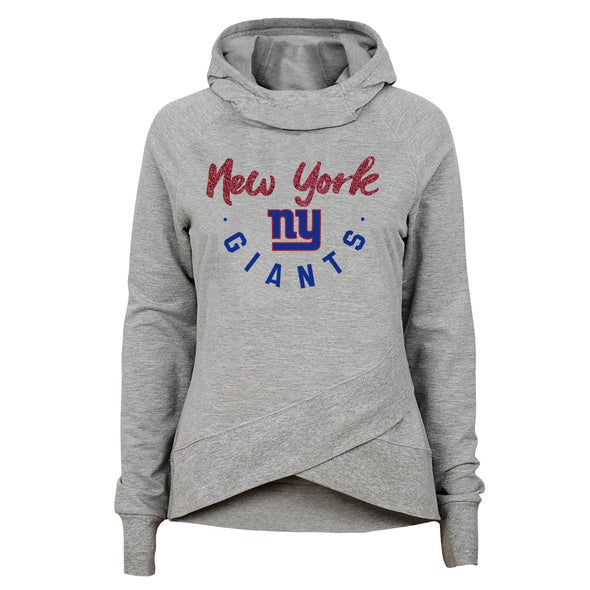 Outerstuff NFL Youth Girls New York Giants Charge Funnel Hooded Sweatshirt