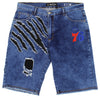 FISLL NBA Men's Philadelphia 76ers Knee Length Shorts - Blue