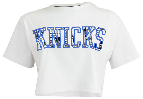 FISLL NBA New York Knicks Women's Comic Book Crop Tee Shirt