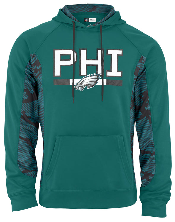 Zubaz NFL Men's Philadelphia Eagles Elevated Hoodie With Camo Lines