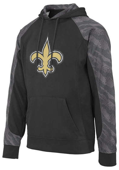 Zubaz NFL Men's New Orleans Saints Elevated Logo Viper Hoodie