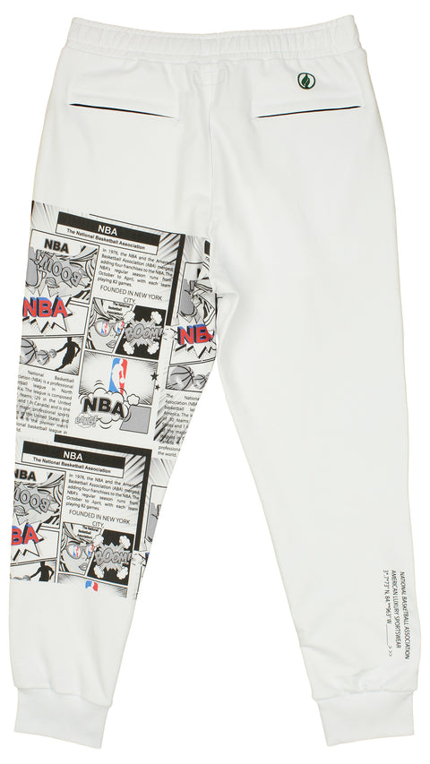 FISLL NBA Men's Milwaukee Bucks Comic Book Jogger, White