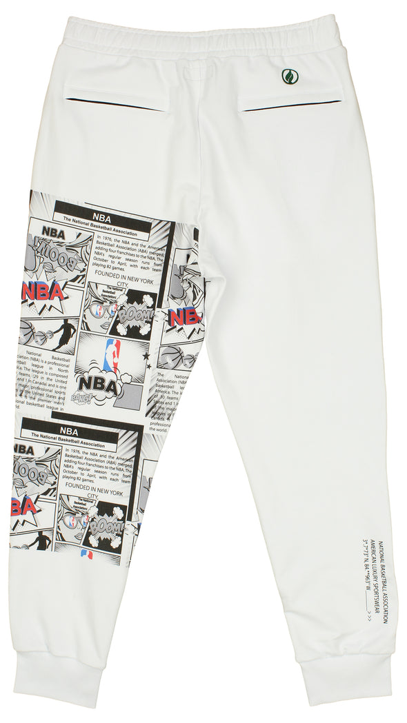 FISLL NBA Men's Milwaukee Bucks Comic Book Jogger, White