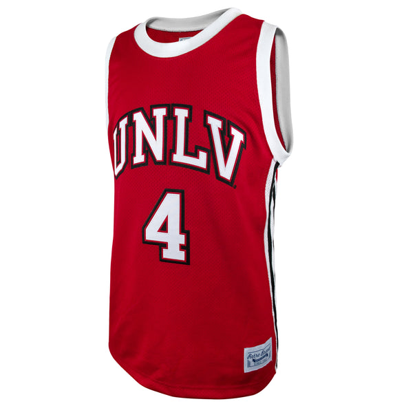 Original Retro Brand NCAA Men's UNLV Runnin' Rebels #4 Larry Johnson Tackle Twill Jersey