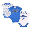 Gerber NFL Infant Detroit Lions 3 Pack Short Sleeve Bodysuit Set