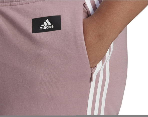 Adidas Women's Sportswear Future Icon 3-Stripes Skinny Track Pants, Magic Mauve