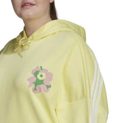 Adidas X Marimekko Women's Plus Size Hoodie, Pearl Citrine
