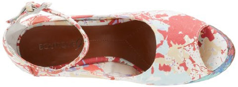 Boutique 9 Women's Pali 1 Platform Pumps Paint Splattered Heels, Orange Multi