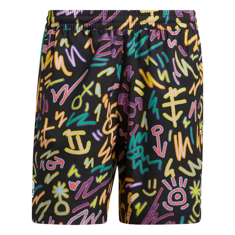 adidas Originals Women's Love Unites Doodle Printed Woven Shorts