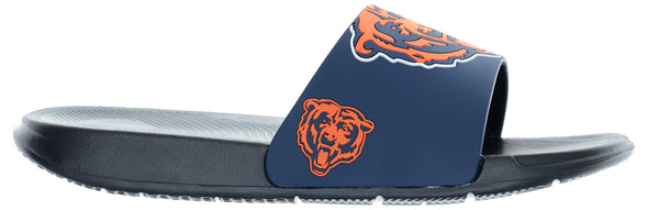 FOCO NFL Men's Chicago Bears Cropped Big Logo Raised Slides