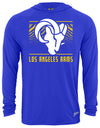 Zubaz NFL Men's Light Weight Team Color Hoodie, Alternate Tunnel Logo, LA Rams