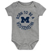 Outerstuff NCAA Infant Unisex Michigan Wolverines Born to Be 3-Pack Bodysuit Set