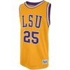 Original Retro Brand NCAA Men's LSU Tigers #25 Ben Simmons Gold Tackle Twill Jersey, Gold