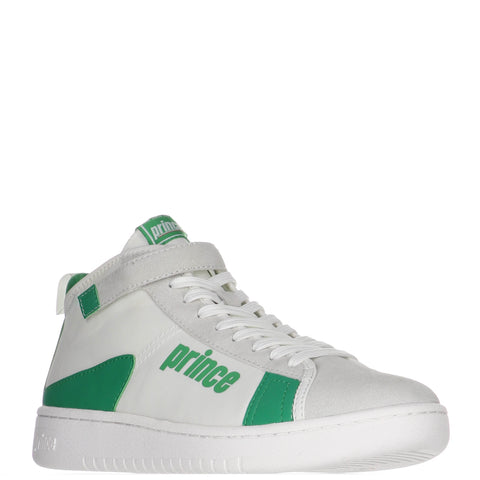 Prince Men's Vintage Cup Baseline Sneakers, White-Green-Navy