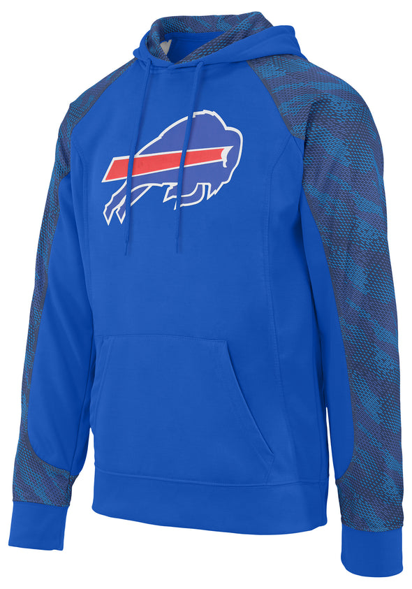 Zubaz NFL Men's Buffalo Bills Elevated Logo Viper Hoodie