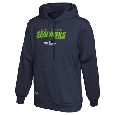 Outerstuff NFL Men's Seattle Seahawks Stated Pullover Hoodie, Navy