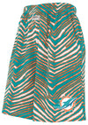 Zubaz NFL Adult Unisex Z88 Zebra Short for Men and Women, Miami Dolphins