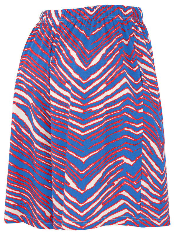 Zubaz NFL Adult Unisex Z88 Zebra Short for Men and Women, Buffalo Bills