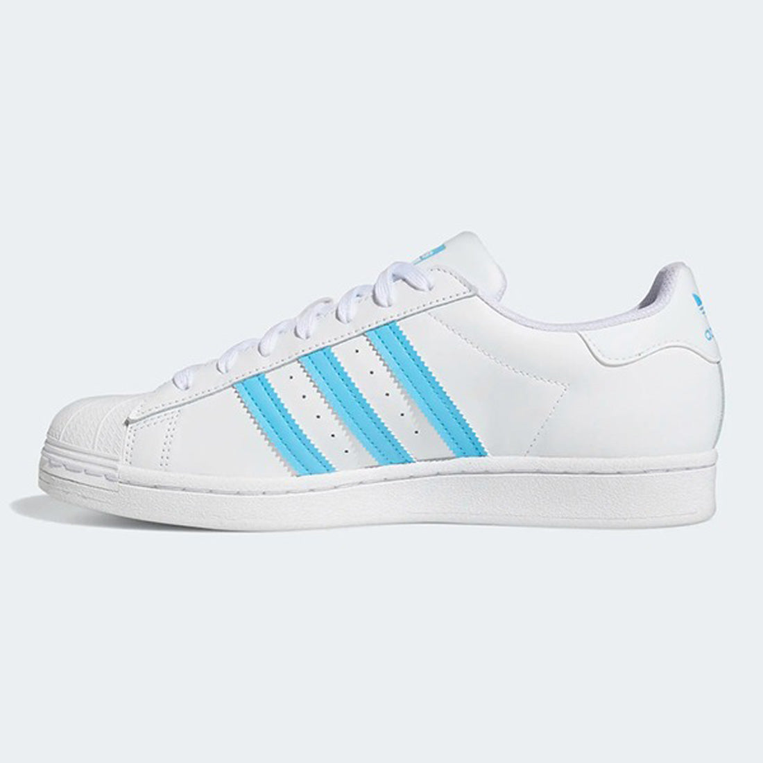 adidas Superstar Shoes - Men's - Cloud White / Sky Tint / Sky Rush - 5 adidas Superstar Shoes - Men's - Cloud White / Sky Tint / Sky Rush - 5