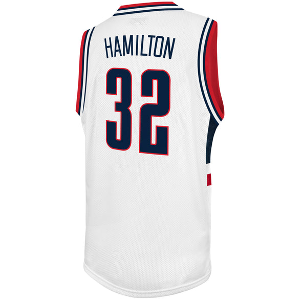 Original Retro Brand NCAA Men's UConn Huskies #32 Richard Hamilton Tackle Twill Jersey, White