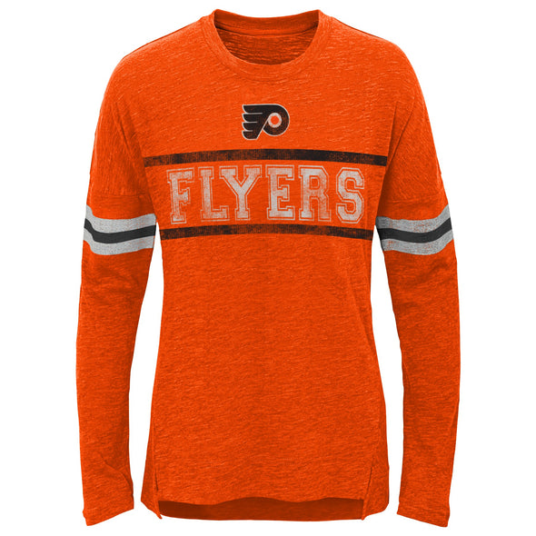 Outerstuff NHL Youth Girls Philadelphia Flyers Pacesetter Long Sleeve T-Shirt