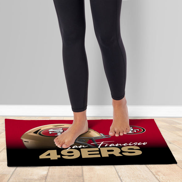 Northwest NFL San Francisco 49ers Headspace Washable Area Floor Rug, 20" x 32"