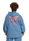 Adidas Women's SuperHer Oversized French Terry Sweatshirt, Altered Blue, Plus Size