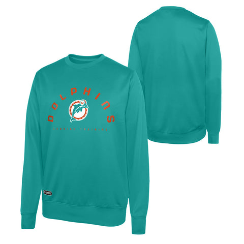 Outerstuff NFL Men's Miami Dolphins Performance Fleece Pullover Sweater