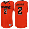 Original Retro Brand NCAA Men's Oklahoma State Cowboys #2 Cade Cunningham Tackle Twill Jersey, Orange