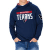 Zubaz NFL Men's Light Weight Team Color Hoodie With 3 Tone Zebra Lined Hood, Great Play Logo, Houston Texans