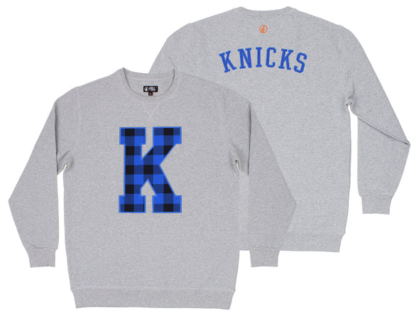 FISLL NBA Men's New York Knicks Sweatshirt Top, Gray