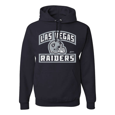 Zubaz NFL Las Vegas Raiders Unisex Pullover Fleece Hoodie for Adult Men and Women, Z2T Helmet Outline, Black