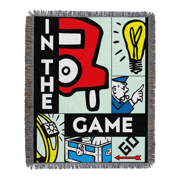 Northwest X Hasbro Monoply In The Game Woven Tapestry Throw Blanket, 48" x 60"