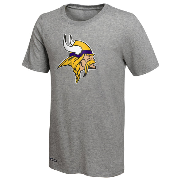 Outerstuff NFL Men's Minnesota Vikings Primary Stadium Logo Tee, Grey