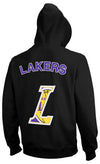 FISLL NBA Men's Los Angeles Lakers Fleece Zip Up Hoodie, Black