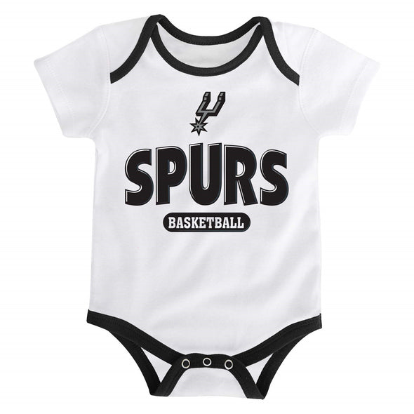 Outerstuff NBA Newborn San Antonio Spurs Little Fan 3-Pack Bodysuit Set