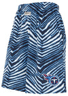 Zubaz NFL Adult Unisex Z88 Zebra Short for Men and Women, Tennessee Titans