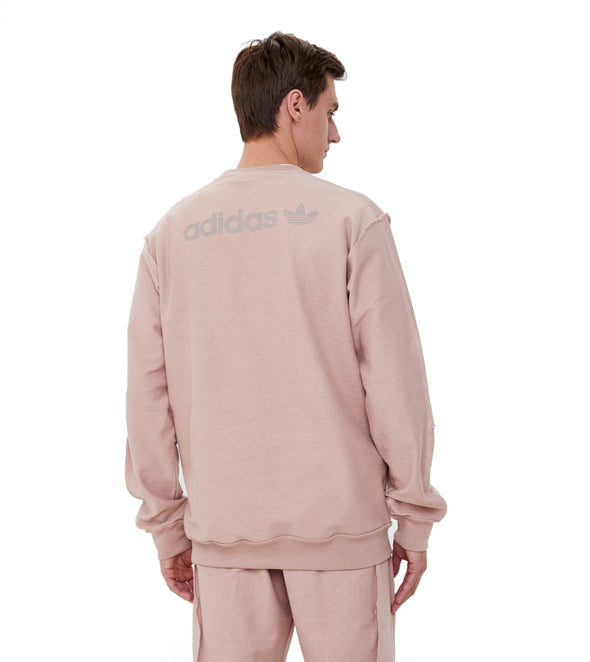 Adidas Men's Loopback Crew Sweatshirt, Ash Pearl