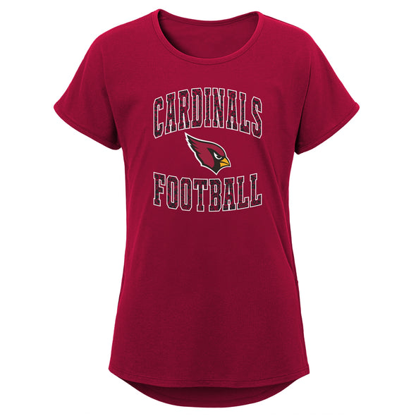 Outerstuff NFL Youth Girls Arizona Cardinals Team Lacy Dolman Shirt