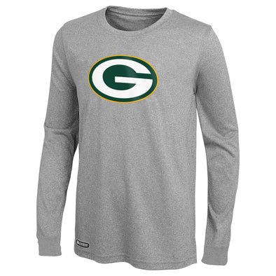 Outerstuff NFL Men's Green Bay Packers Primary Stadium Logo Long Sleeve Tee