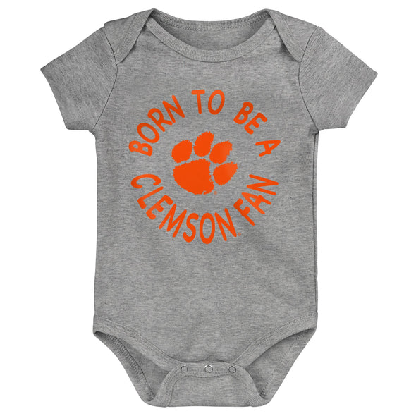 Outerstuff NCAA Infant Unisex Clemson Tigers Born to Be 3-Pack Bodysuit Set