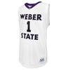 Original Retro Brand NCAA Men's Weber State Wildcats #1 Damian Lillard Tackle Twill Jersey, White