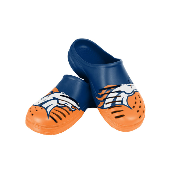 FOCO NFL Men's Denver Broncos 2023 Colorblock Big Logo Clogs