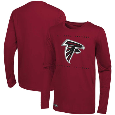 Outerstuff NFL Men's Atlanta Falcons Side Drill Long Sleeve Shirt