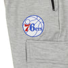 FISLL NBA Men's Philadelphia 76ers Cargo Jogger Pants, Grey